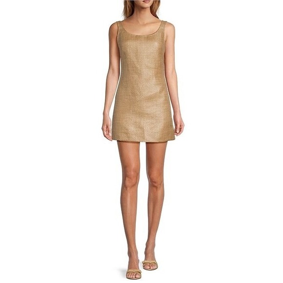 Antonio Melani X The Style Bungalow Size 8 Raffia Manana Scoop Neck Dress - Picture 12 of 12